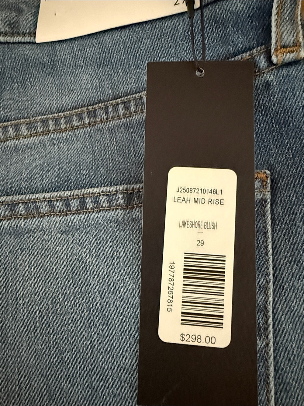 Veronica Beard Leah Straight Leg Jeans - Light Blue Denim - Picture 5 of 5